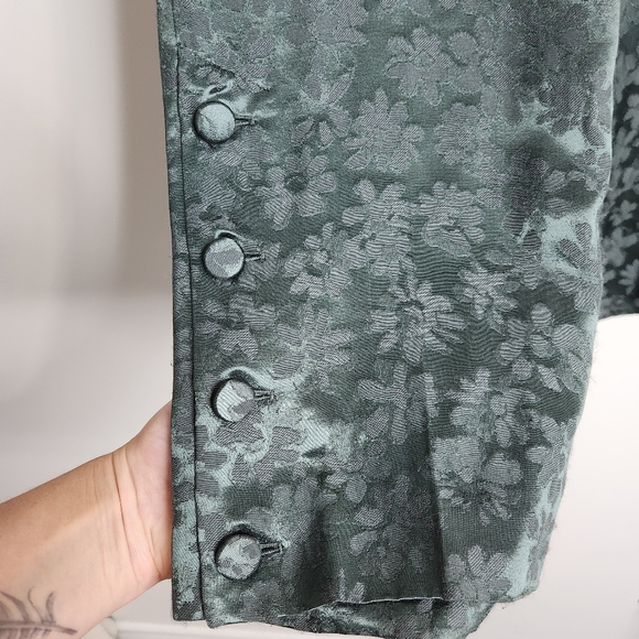 RAG & BONE Jarvis Floral Jacquard Trousers In Grey Forest Size 6 - Picture 8 of 16